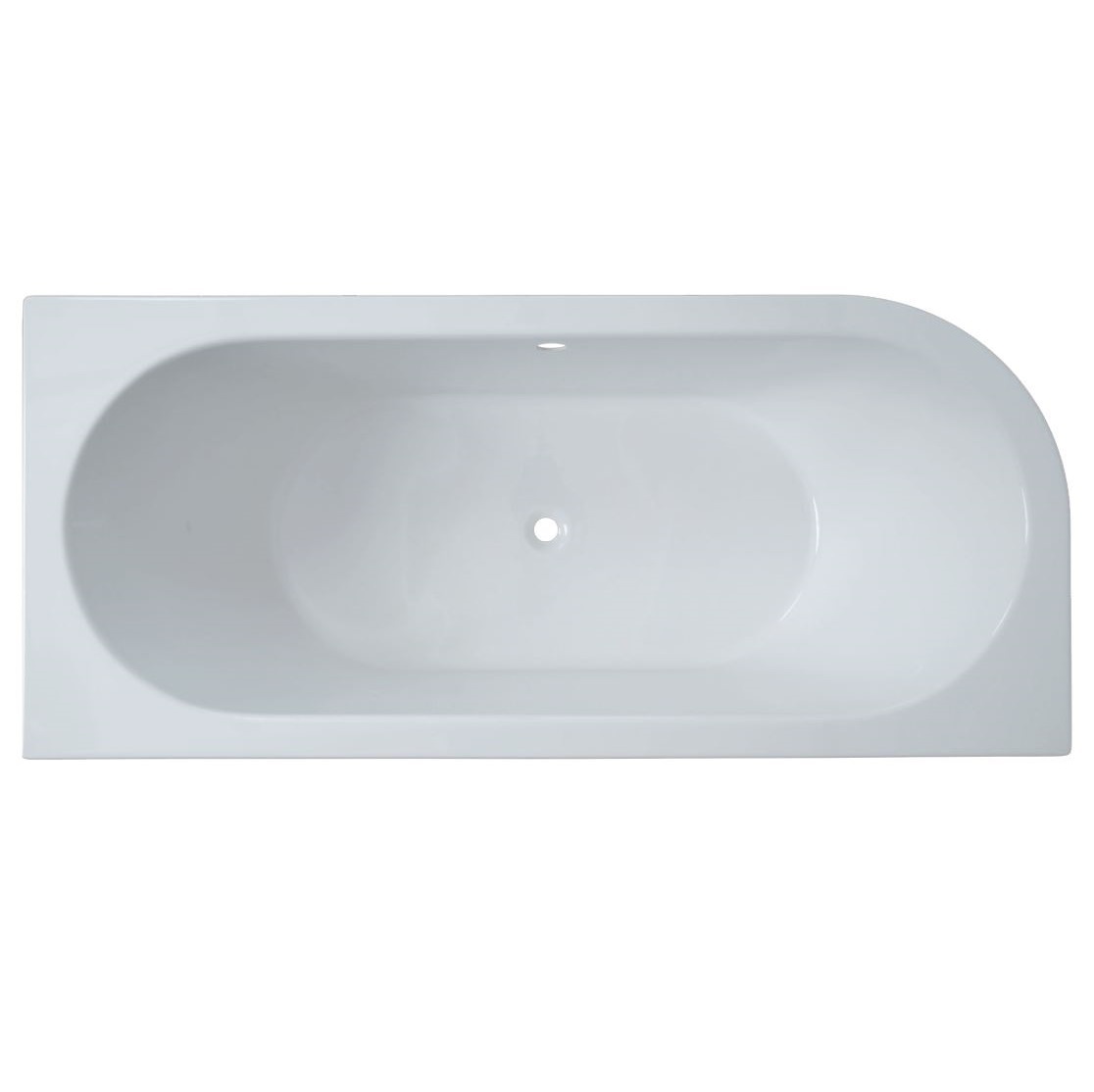 Raumsparbadewanne Alina R 180 x 90 cm, weiss