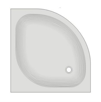 Viertelkreis Duschwanne 80 x 80 x 8 cm / KSB 22