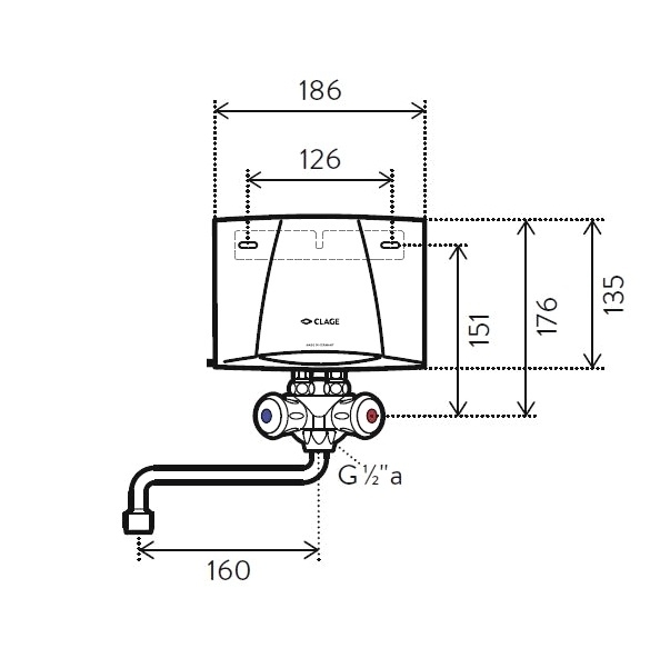 Übertisch Durchlauferhitzer-Set M 3 / SMB drucklos 3,5 kW