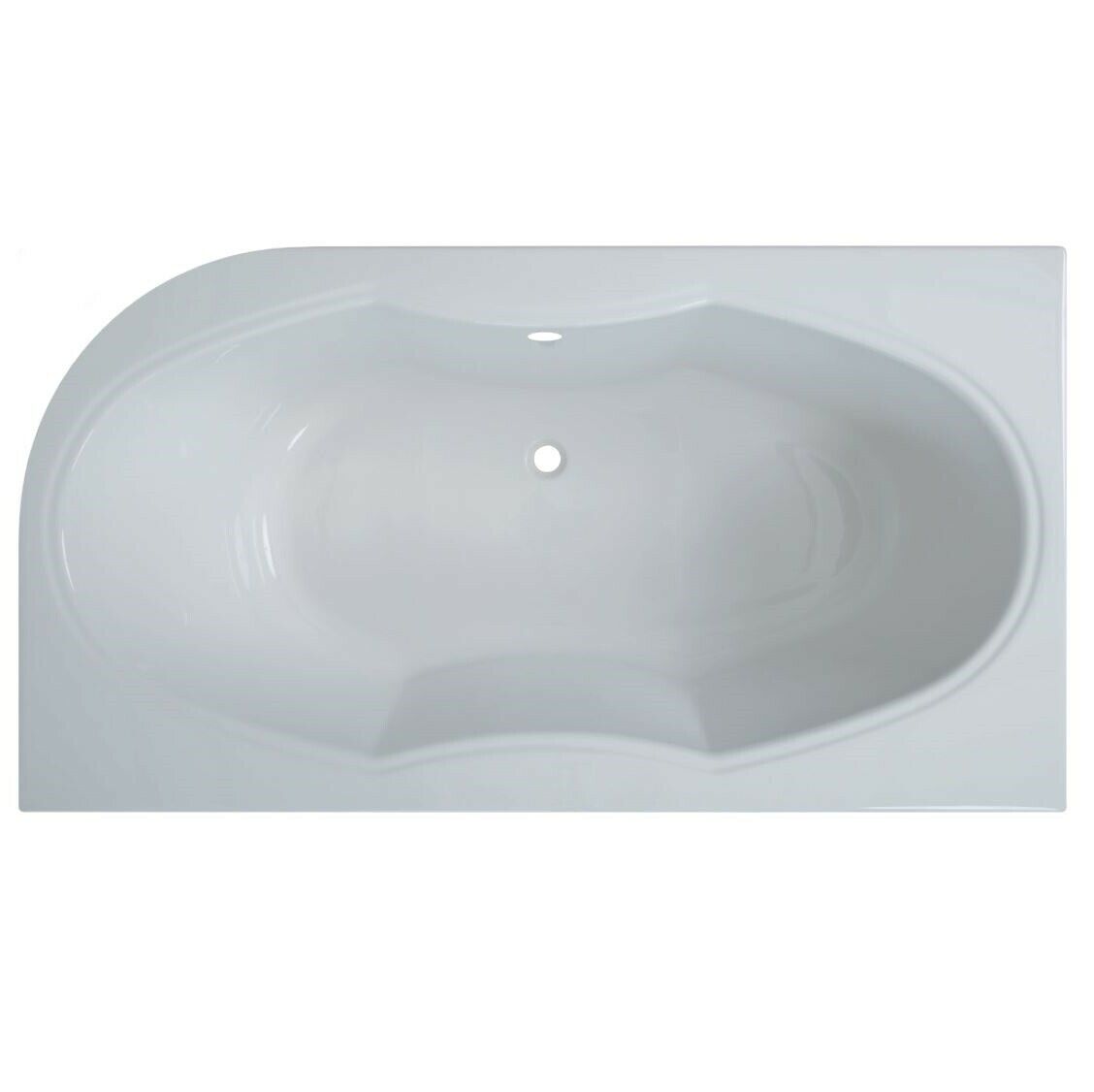 Raumsparbadewanne Almsee 2L 165 x 90 cm, weiss