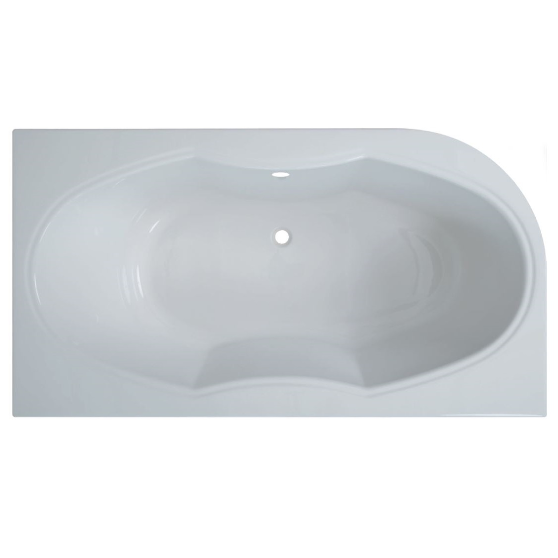 Raumsparbadewanne Almsee 2R 165 x 90 cm, weiss