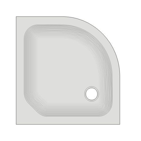 Viertelkreis Duschwanne 80 x 80 x 6,5 cm / KSB 20