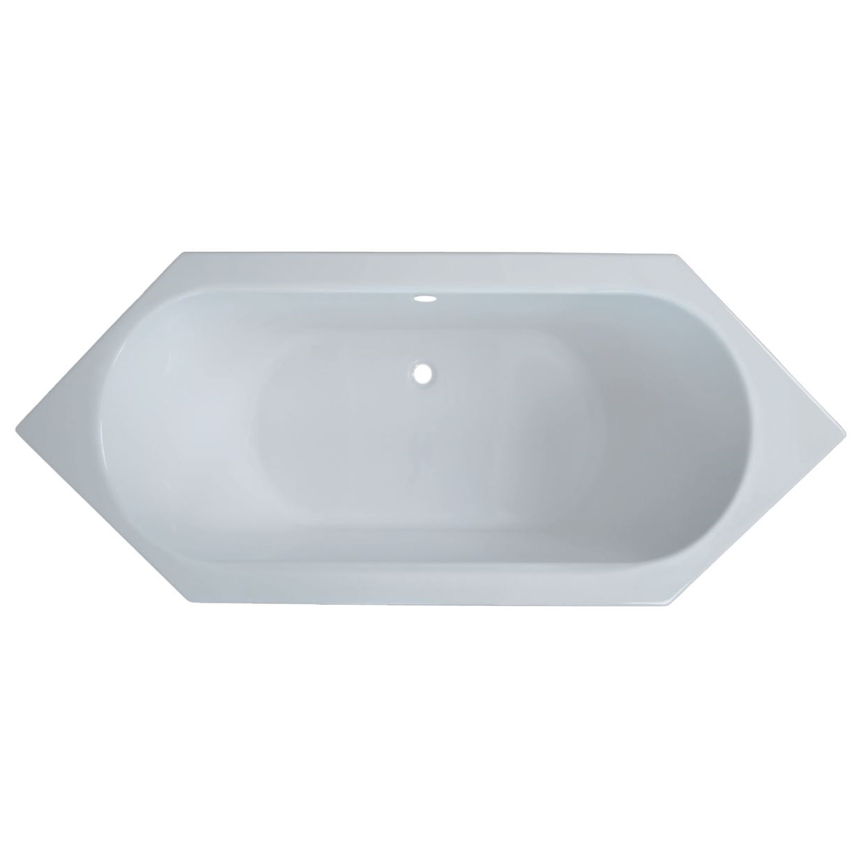 Sechseck Badewanne Erisee 200 x 75 cm