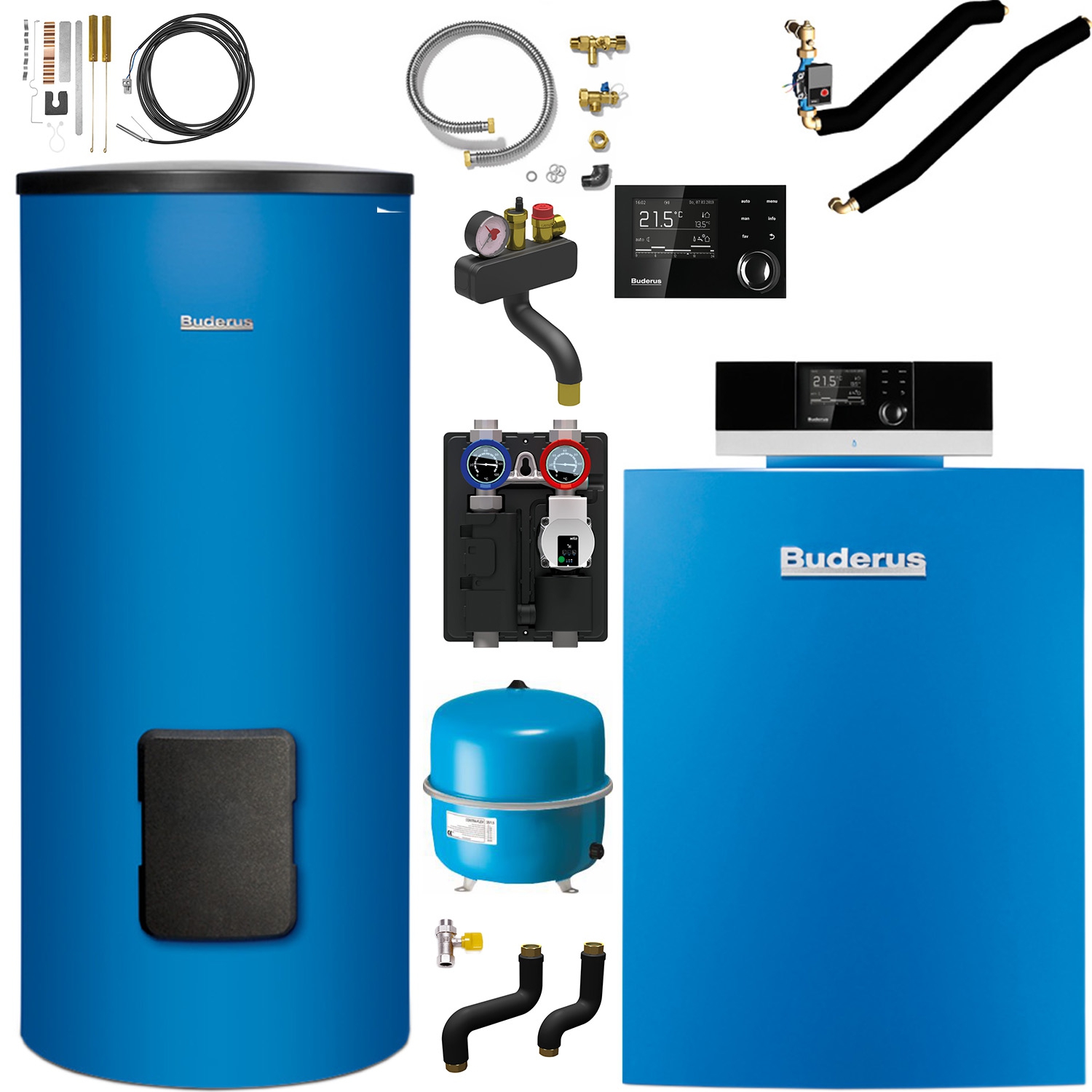 Logaplus-Paket K61 GB212 Gas-Brennwert-Kessel Paket mit Brauchwasserspeicher