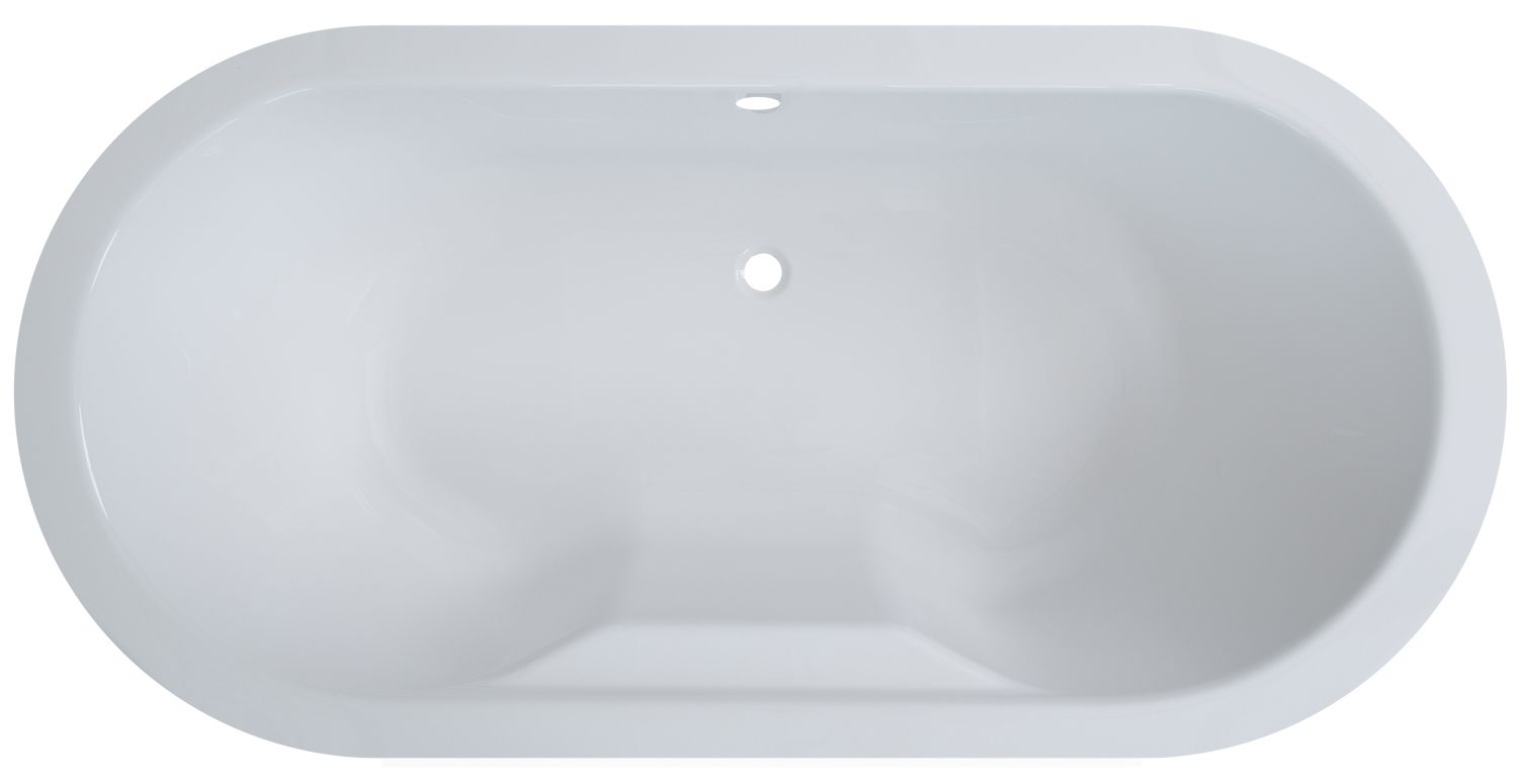 Oval-Badewanne Java, 180 x 90 cm, weiß